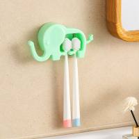 Elephant toothbrush holder storage rack punch-free cartoon  Multicolor