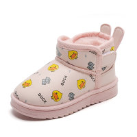 Toddler Girl Cartoon Pattern Slip-on Plush Shoes  Pink