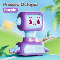 Nuevo coche de juguete para niños con pulpo bonito de dibujos animados de empuje para bebé  Púrpura