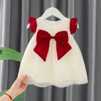 2023 nuevo estilo vestido para niñas 4 bebé niña moda coreana vestido de verano niña verano 3 vestido de princesa dropshipping  Blanco