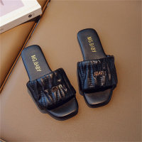 Zapatillas infantiles de suela blanda color liso  Negro