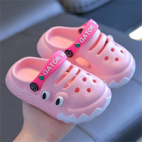 Children's hollow crocodile pattern sandals and slippers  Pink