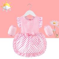 Baby girl princess dress overalls dining bib cotton waterproof and anti-dirty baby summer thin girl children's apron  Multicolor
