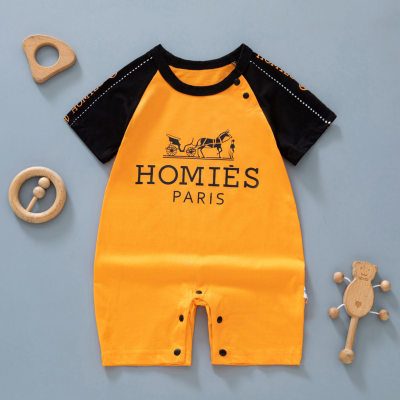 Newborn infant one-piece clothes, baby boy's thin pajamas, super cute and fashionable, summer boys' air-conditioned clothes, crawling clothes, trendy