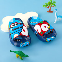 Niedliche Cartoon-Dinosaurier-Ein-Wort-Sandalen für Kinder  Blau