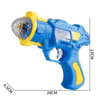 Pistola de juguete con iluminación eléctrica, pistola de proyección colorida, flash, música, sonido y luz  Azul