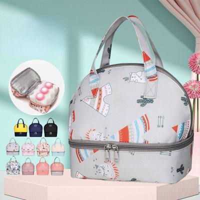 New maternal and infant mommy bag lightweight small size outgoing hand-held crossbody bag portable outgoing diaper clothing storage bag