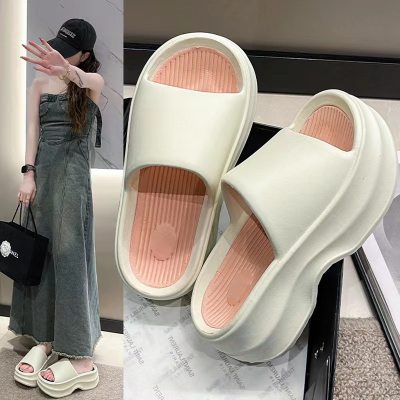 New EVA thick-soled slippers for women for summer wear, fashionable and high-heeled sandals for women