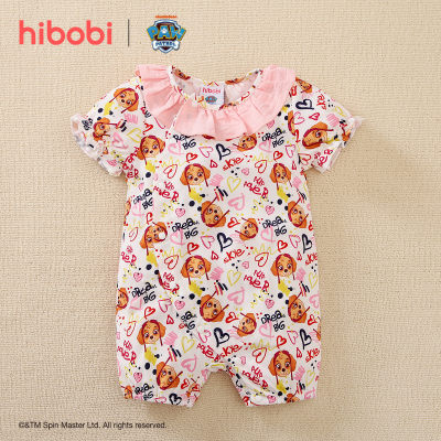hibobi×PAW Patrol Baby Girl Cartoon Print Short Sleeve Jumpsuit