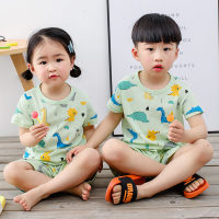 Summer mesh breathable men's air-conditioning clothing shorts pajamas home clothes short-sleeved suit  Green