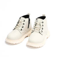 Toddler Solid Color Martin boots  White