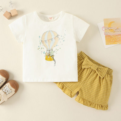 Camiseta y pantalones con lazo de Dumbo para niña pequeña