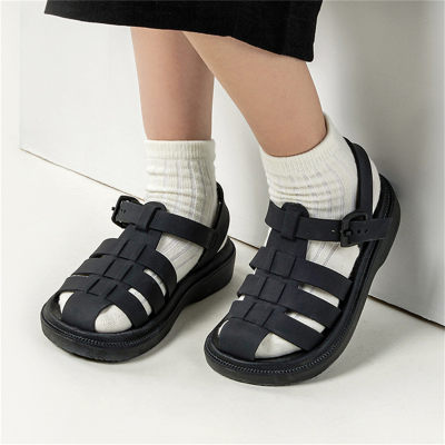 Sandalias Happy Mary para niñas, novedad de verano, sandalias para niños, sandalias Baotou de moda, zapatos romanos de estilo princesa para niños