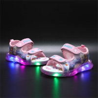 Children's Frozen Luminous Breathable Sandals  Pink
