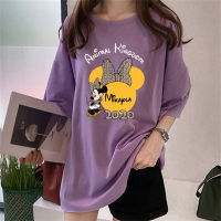 Teen Girls Mickey Print T-Shirt Top  Purple