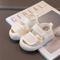 Children's soft-soled closed-toe anti-kick breathable sandals  Beige