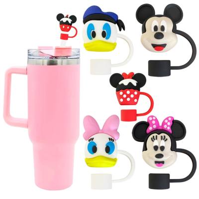 Mickey Minnie series cute 10mm straw cap dust plug environmental protection