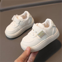 أحذية رياضية كاجوال بسيطة متطابقة الألوان للأطفال  أبيض