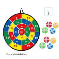 Large Foldable Dart Board Game with Sticky Balls  Multicolor