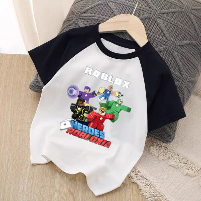Cartoon Printed Summer Children's Clothing for Middle and Large Children Fashion Round Neck Tops Trendy Leisure Sports Short Sleeve T-shirts