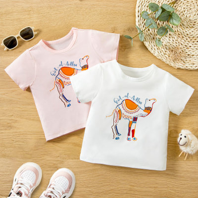 Toddler Clothes Colorful Camel Print T-shirt Eid al-Adha T-shirt