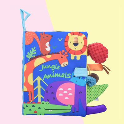 Livro de tecido de cor de animal de desenho animado