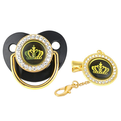 Baby Crown Pacifier with Pacifier Chain
