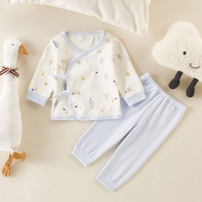 Top e pantaloni a maniche lunghe con stampa floreale a blocchi di colore per bebè
