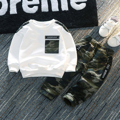 2-piece Camouflage Sweatshirts & Pants for Toddler Boy