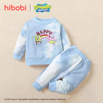 hibobi×Spongebob Baby Boy Long Sleeve Sweatshirt Set