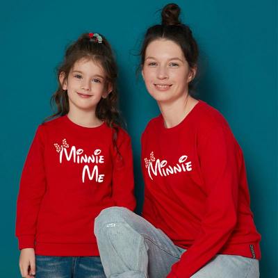 Letter Print Sweatshirt Mother Baby Clothes
