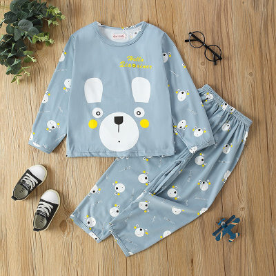 Roupa de bebê para criança menino pijama de algodão de manga comprida outono