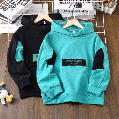 Kid Boy Letter Print Casual Hooded Top