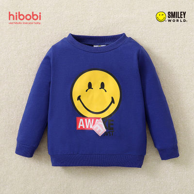 SmileyWorld Camiseta de manga larga con estampado de dibujos animados para niños pequeños