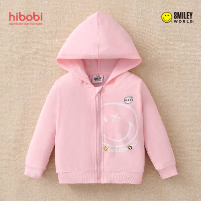 hibobi x SmileyWorld Toddler Girl Cartoon Pattern Long Sleeves Hoodie