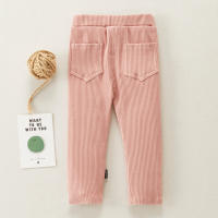 Toddler Girls Cotton Basic Solid Leggings  Pink