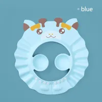 Baby Cute Deer Adjustable Shampoo Caps  Blue