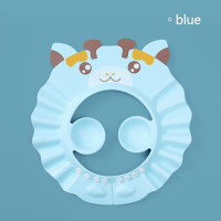 Deer Pattern Baby Cute Adjustable Hydrophobic Shampoo Caps  Blue