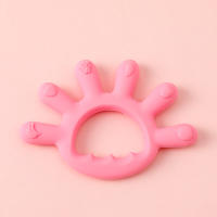 Baby Six Fingers Shape Fruit Teether  Pink