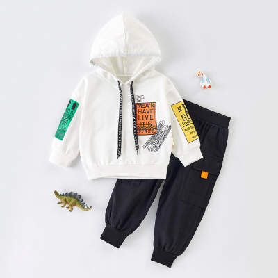 2-piece Letter Hoodie and Pants Set(No Shoes)