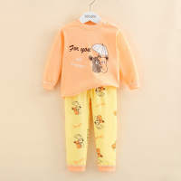 Toddler Girl Cat Pattern T-shirt & Trousers Pajamas  Style 3