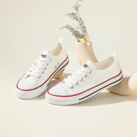 Toddler Girl Solid Color Canvas Shoes  White