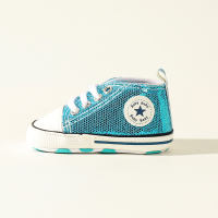 Baby Sequins Color-block Shoes  Blue