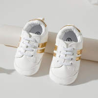 Baby Casual Golden Contrast Prewalker Shoes  Gold-color