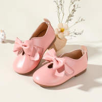 حذاء الأميرة جلد تصميم الفيلكرو  وردي 