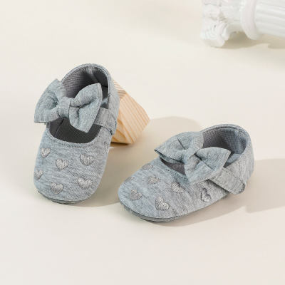 Zapatos de bebé de tela de algodón con punta redonda