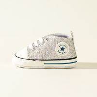 Baby Sequins Color-block Shoes  Silver