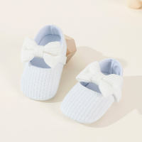 Baby Girl Bowknot Decor Slip-on Shoes  White