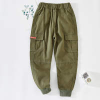 Solid Casual Pants for Boy  Army Green