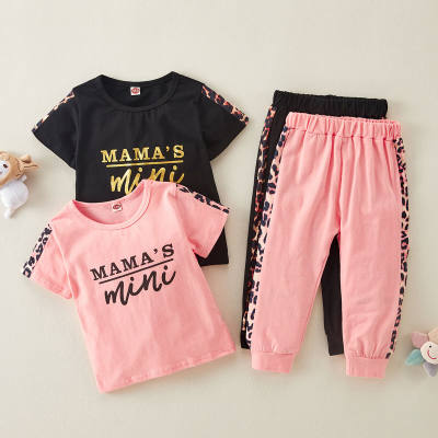Baby Girl Leopard Print T-shirt & Pants